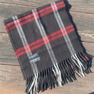 Christian Dior Monsieur Red Black White Plaid Cashmere Like Scarf